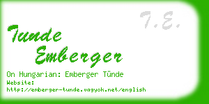 tunde emberger business card